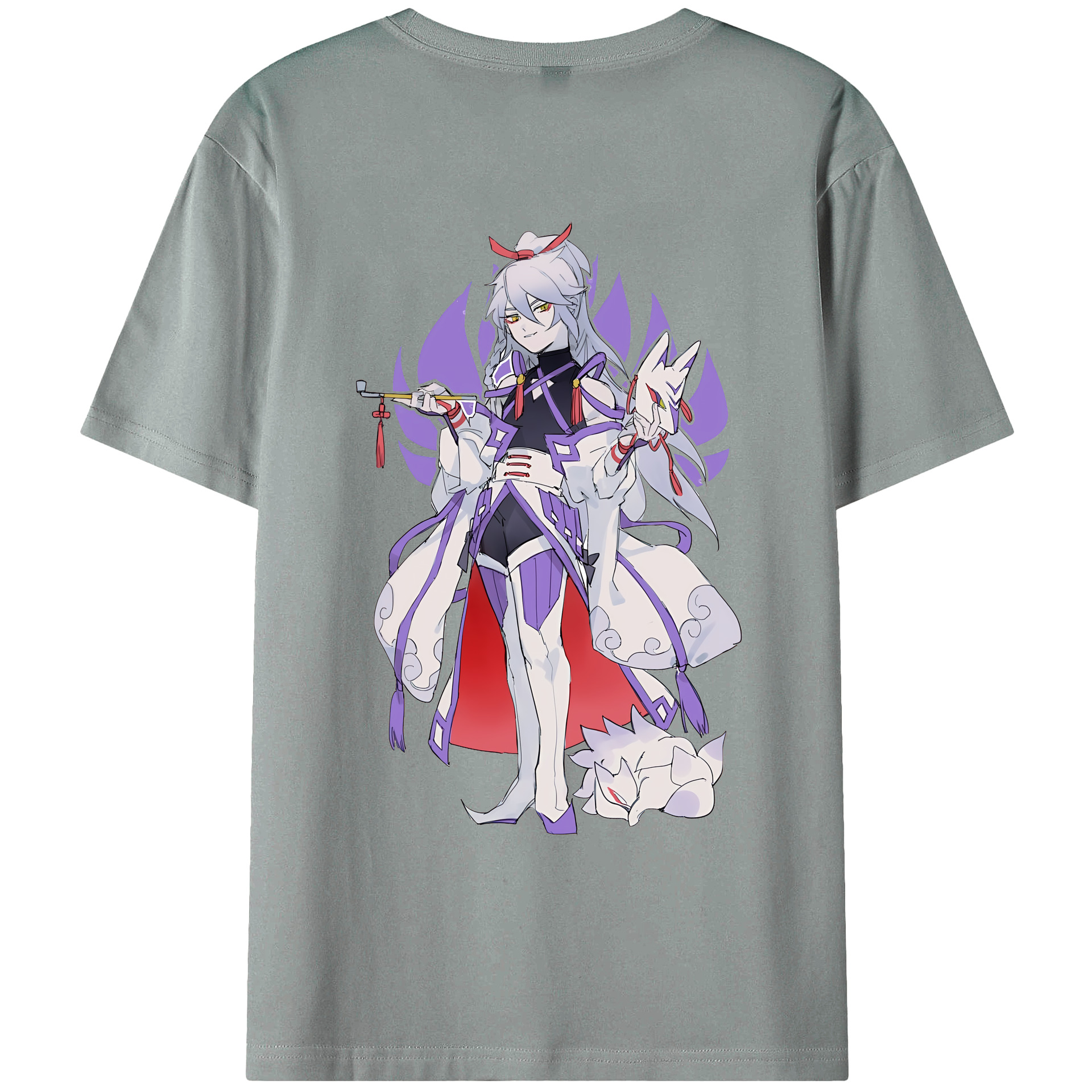 （画像用） 妖怪ウォッチ Yo-kai Watch 綿100％ メンズ半袖Tシャツ（バックプリント） 通気性